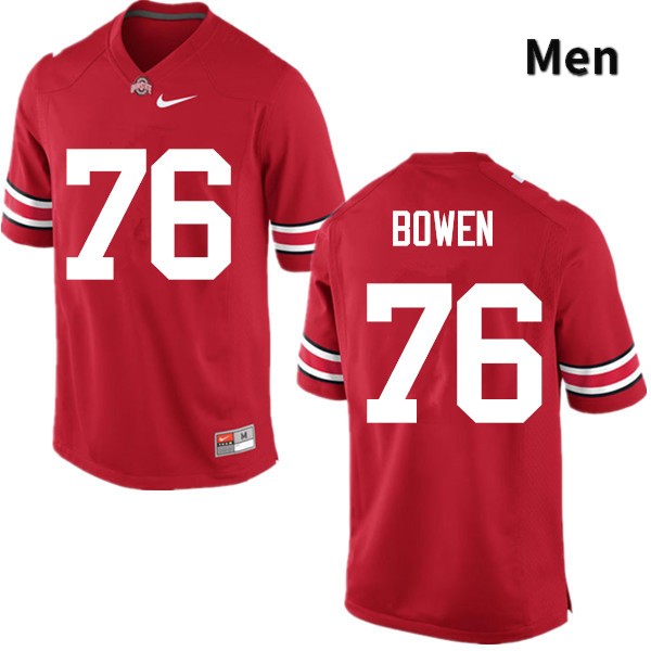 Ohio State Buckeyes Branden Bowen Men's #76 Red Game Stitched College Football Jersey